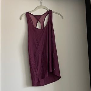 Lululemon Tranquil Tank in red grape
